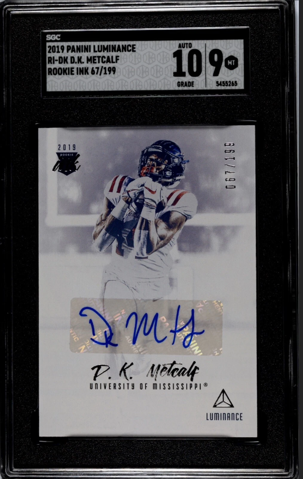 DK Metcalf Panini Luminance Rookie Ink #DK Base