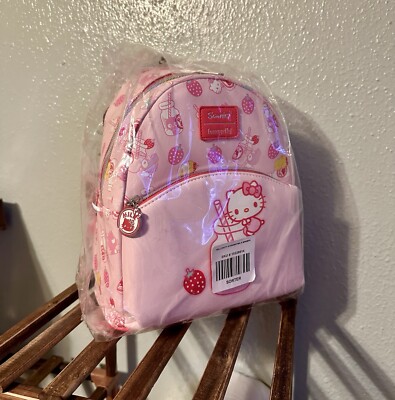 Sanrio hello kitty strawberry milk backpack nwt Hello Kitty Strawberry Milk Plush Mini Backpack | Hot Topic main image 2