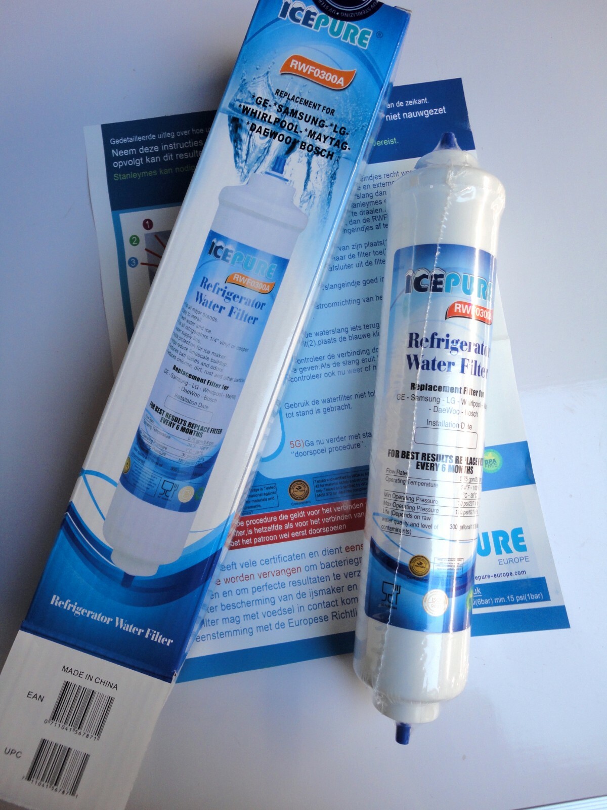 fridge filter, water filter for Beko ASP341B ASP341S ASP341X