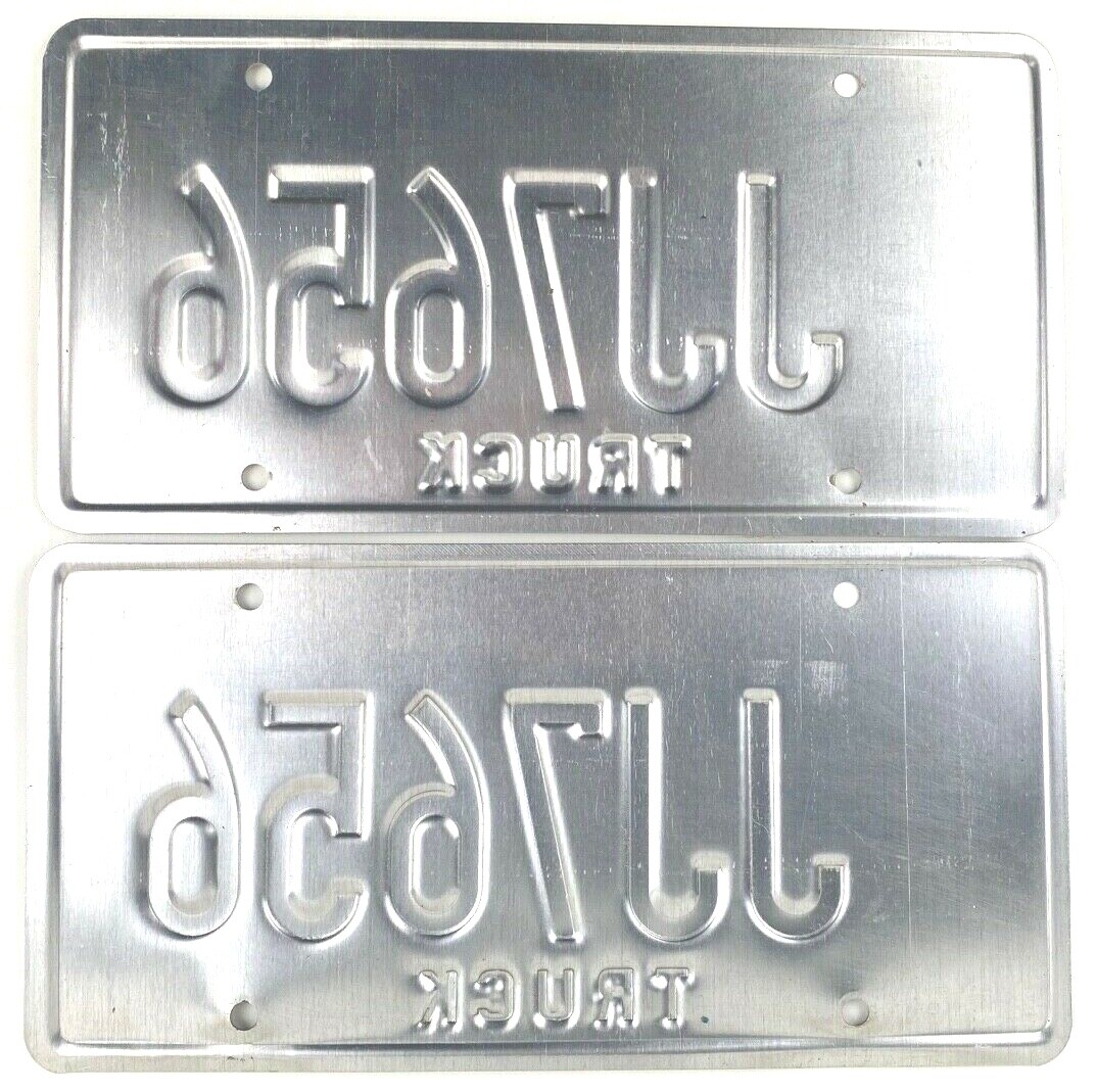 Wisconsin 2014 Pair Truck License Plate Set Vintage Garage Man Cave