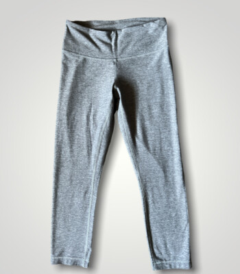 Lululemon Wunder Under Crop III Heathered Slate Gray Women’s Sz Soft  Leggings