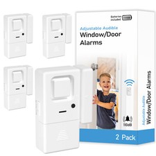 2x 4x Adjustable Wireless Volume Window Door Alarm Sensor for Kids Home Safety