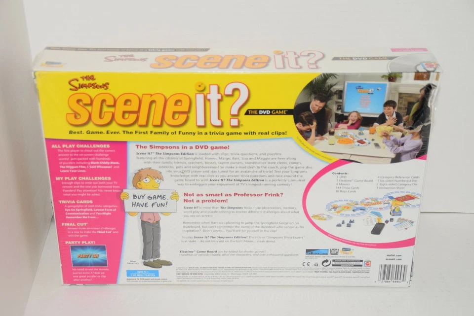 SCENE IT? The Simpsons - DVD Board Game - Mattel - Brand New Sealed 2009 - Image 2 of 4