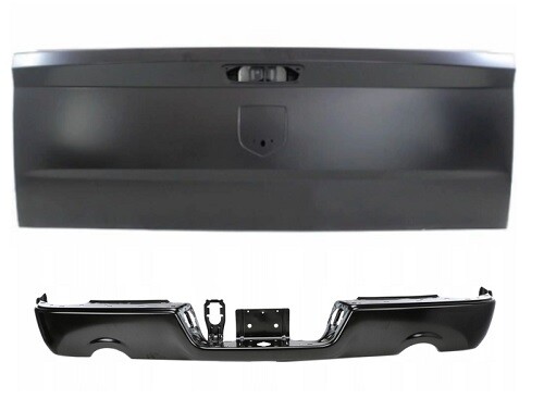 Set Tailgate + Rear Bumper For Dodge Ram 1500 2500 2009-2022