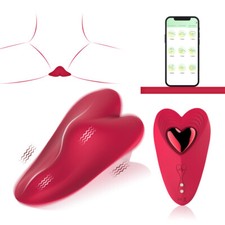 Red Vibrating Panties 10-Function App Wireless Control Underwear Women Panties