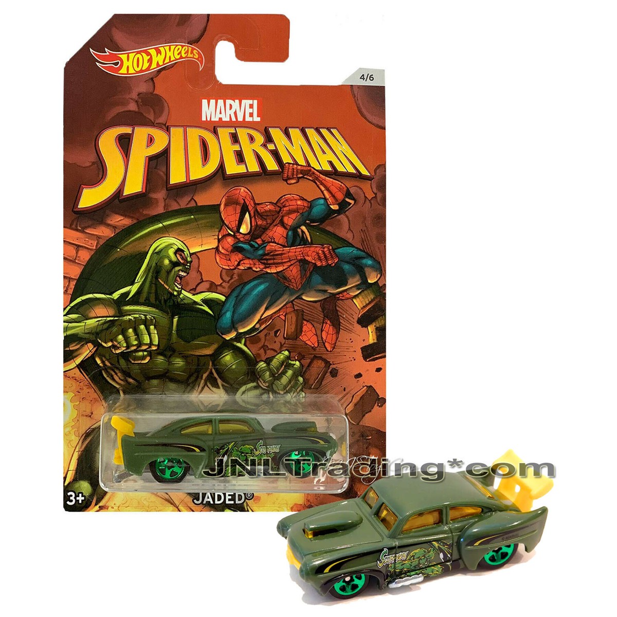 Year 2016 Hot Wheels Spider-Man 1:64 Die Cast Car 4/6 - The