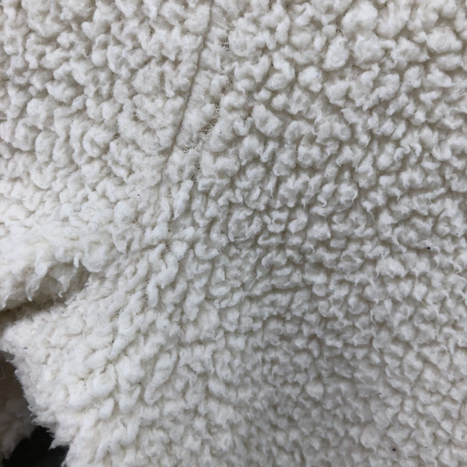 OFF WHITE Maglione sherpa Lucky Brand donna S avorio girocollo pullover felpa morbido