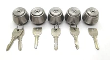 MIWA Key Cylinder Lot Of 5 ( 1 & 2 Key) Japanese High Security Locks Locksport