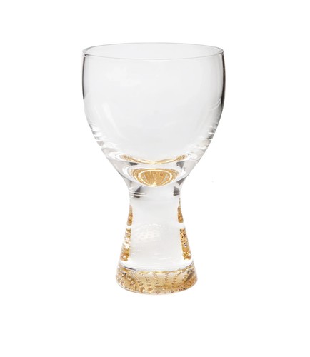 Classic Touch Set-6 Wine Glasses with Gold Reflection Base 3.25"D - WIG3319 NEW - 第 1/1 張圖片