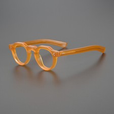 Retro Luxury Thick Acetate Eyeglass Frames Full Rim Glasses Orange Women men