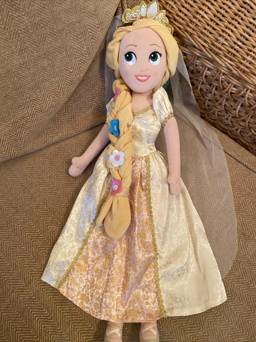 Disney Store exclusive wedding Princess Rapunzel Tangled Soft plush toy  doll A22