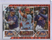 2023 Series 1 Base Orange Foil #240 Goldschmidt Alonso Lindor /299