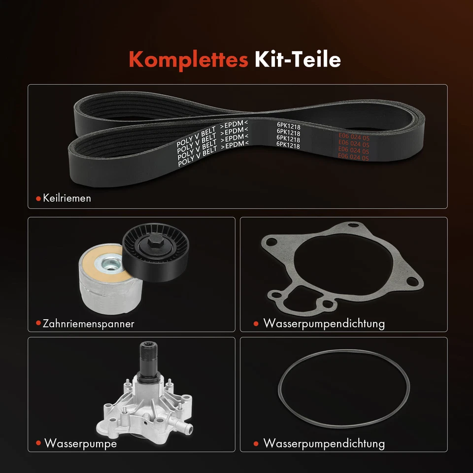 Kit Courroie de Distribution Pompe À L'Eau pour Iveco Daily III IV VI V Énergie - Photo 3/4