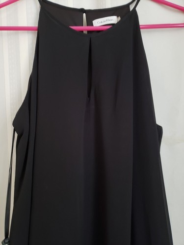 CALVIN KLEIN Black Sleeveless Keyhole Front & Back Cocktail Dress Size 8 NWT - Picture 5 of 9