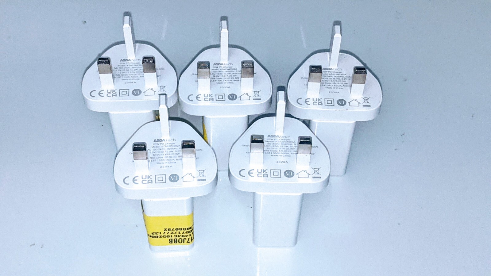 Asda Tech 20W USB-C power adapters (Joblot of 5) | eBay