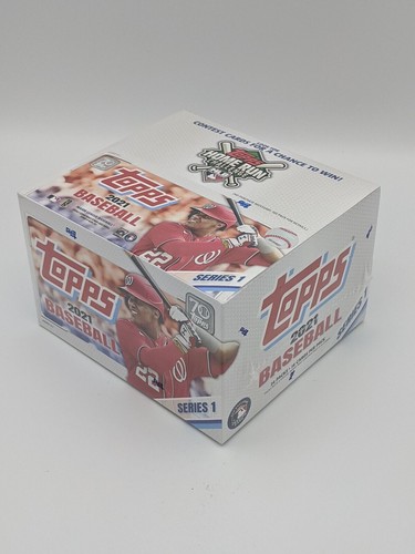 Factory Sealed 24 Pack Retail Box 2021 Topps Series 1 Baseball Cards - Picture 2 of 4