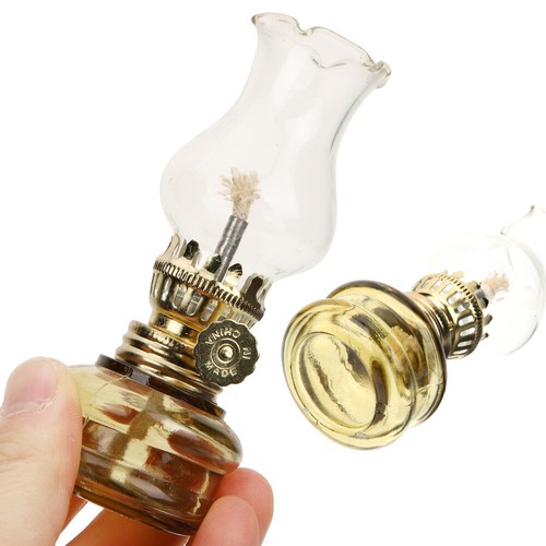3PCS Oil Lamp Indoor Kerosene Lantern Vintage Style Hurricane Lamp Decoration - Picture 3 of 11