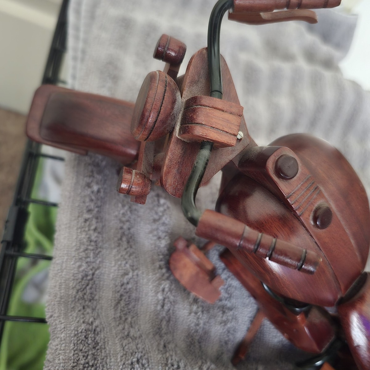 Wooden sculpture of Harley Davison, motorcycle. | eBay