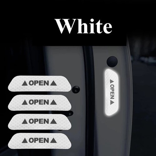 4PCS Auto Car Door Open Sticker Reflective Tape Safety Warning Decal Accessories - Picture 22 of 24