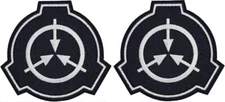 SCP Foundation Logo Embroidered Patch  | 2PC Bundle -HOOK BACKING  3"