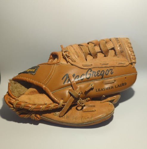 MacGregor Leather Laced Flex Action MAC8 Deep Grip Pocket RHT 12" Vintage Glove