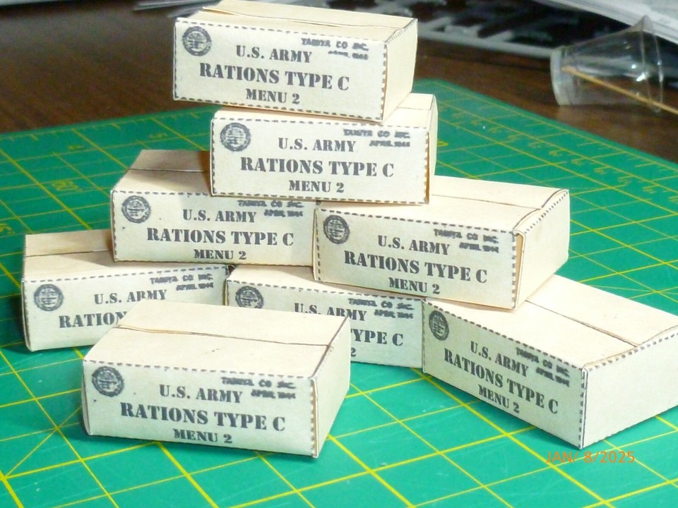 1/16 Scale US Tank Accessory Set C Ration Boxes US Army Sherman ...
