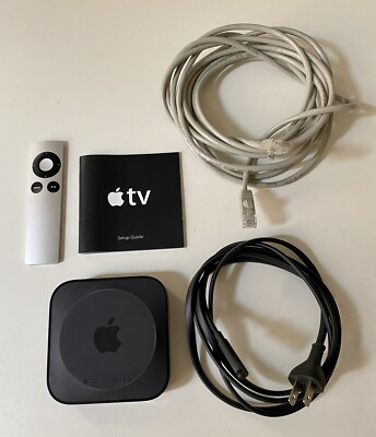 Apple TV 3rd Generation With Setup Guide Power Cable Remote - Model A1427 Canada