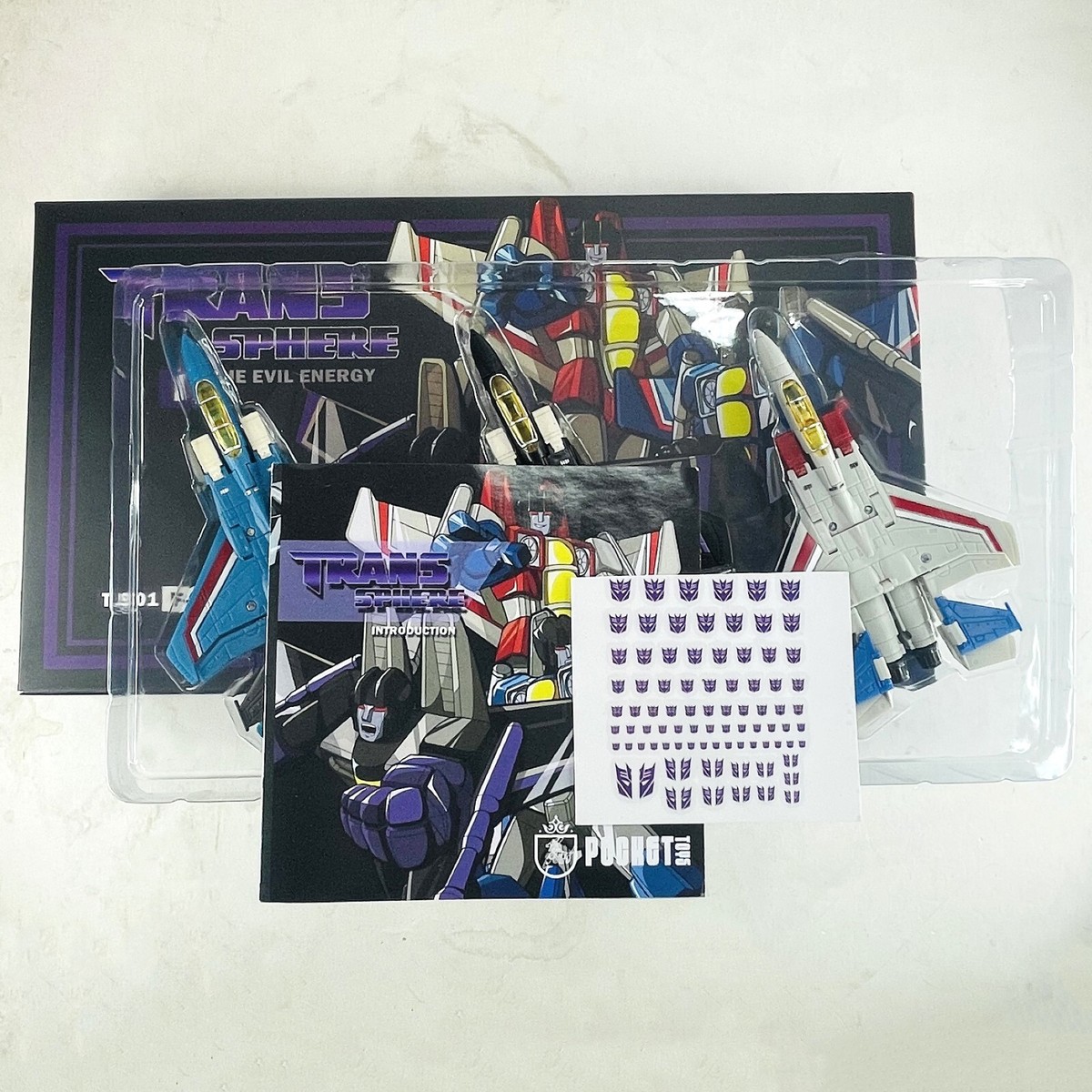 3x Mini Transformers: Starscream Thundercracker Skywarp Figures