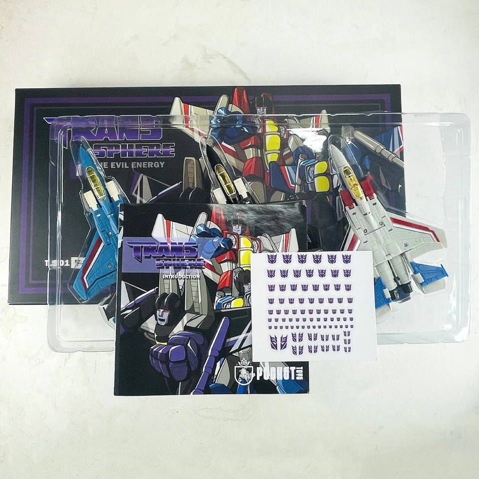 Transformers G1 Starscream Thundercracker Skywarp 3x Action Figures Flight Team - Image 2 of 4