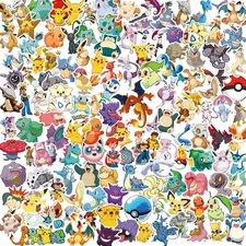 Pokemon Stickers Classic Original 50 Pack Random Assortment Sticker Decal - US