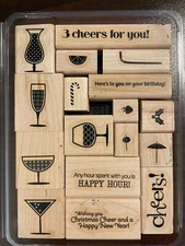 HAPPY HOUR Stampin' Up Wood Stamp Set