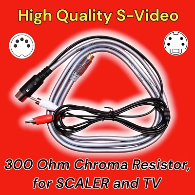 Alta Qualità S-Video Mini DIN 4 Cavi ATARI 65 800 XL EX SCALER LCD TV Monitor