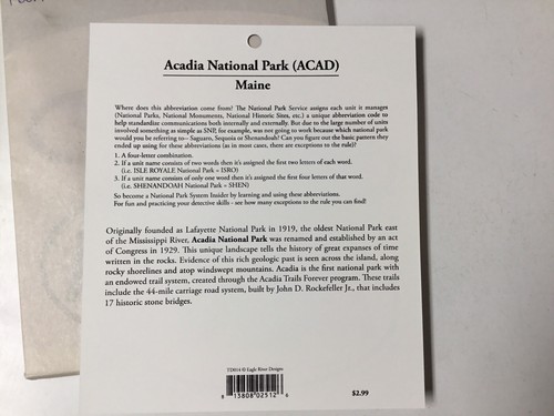 Lot x 25 National Park Stickers Vinyl Decals Acadia ACAD Maine - Picture 3 of 3