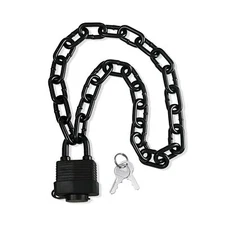 Heavy Duty Weather-Resistant Padlock with Chain, Anti-Theft Advanced Hardened...