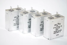 Quad of ITT SEL MP Capacitor MP 03/10/250 f. Klangfilm Amps, 10 MFD / 250 V, NOS