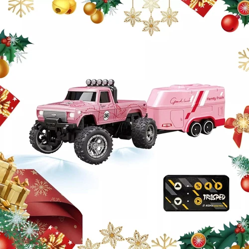 Mini RC Monstertruck USBC Akku Unterlauf mit Anhänger, Maßstab 1:64 Alu - Bild 19 von 23