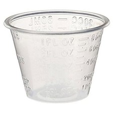 McKesson Clear Disposable 1 oz. Graduated Plastic Medicine Cups 12146 500 Ct