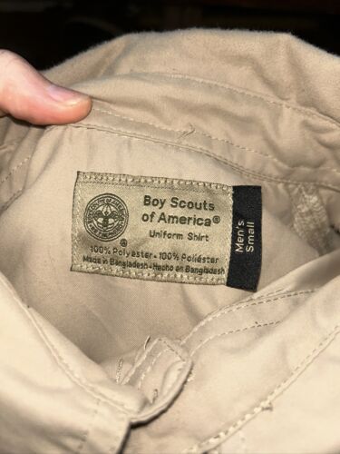 Vented Microfiber Poly Boy Scout BSA UNIFORM SHIRT Mens Small New Style M24 - Picture 3 of 7