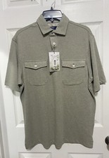 NWT Cremieux Men s Polo Shirt - Pilve Green Color - Size S - MSRP 85
