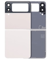 Back Cover Glass W/Camera Lens For Samsung Galaxy Z Flip 3 5G White 