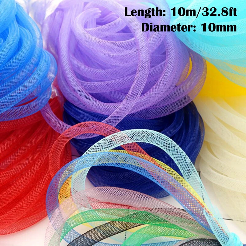 Organza Tube Ribbon Trim Mesh Tubing for DIY Bags Shoes Headwear Decoration New - Image 4 of 4
