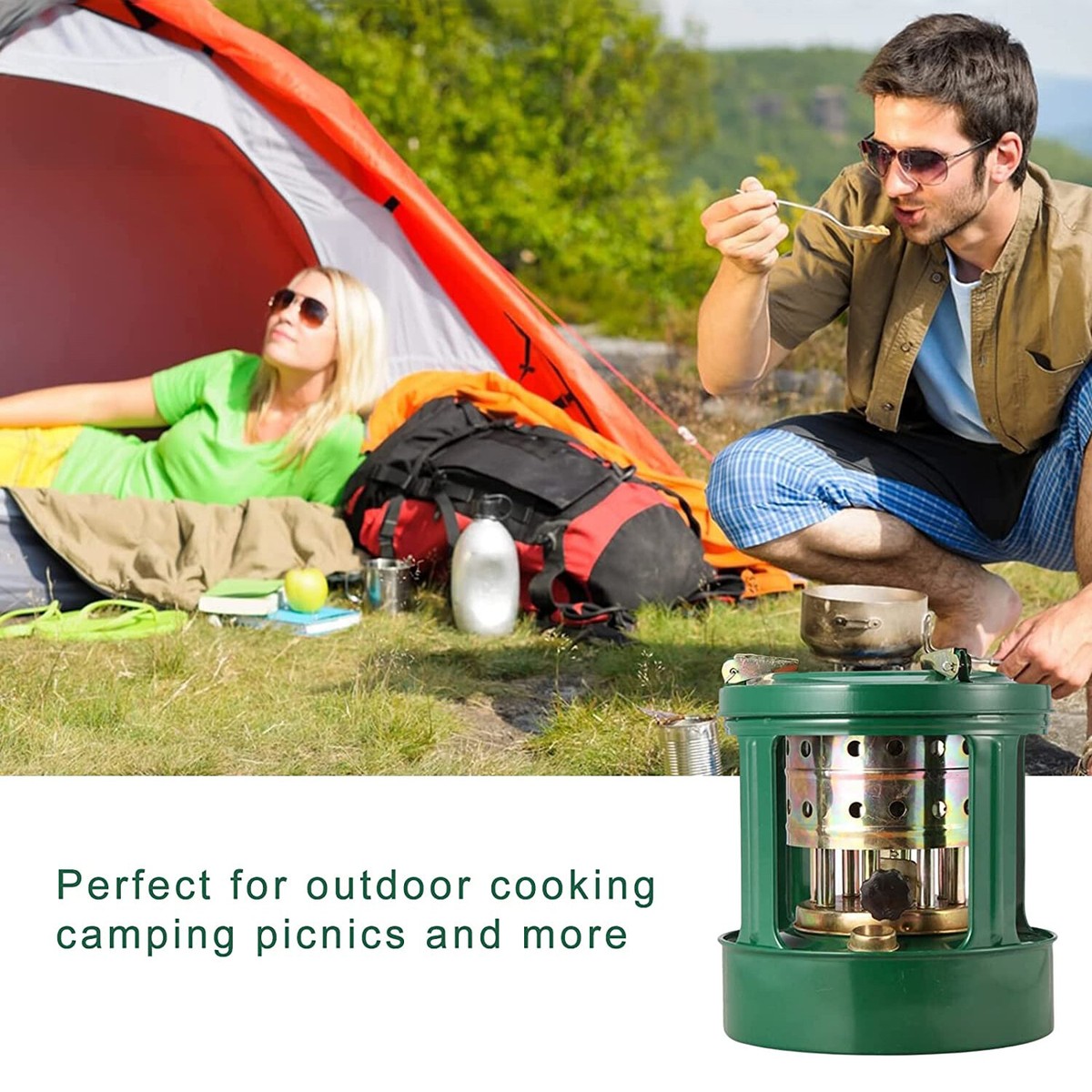 8 Wicks Kerosene Heater Stove Camping Kerosene Burner Outdoor Picnic Oil  Heater | eBay