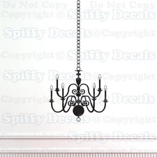 CHANDELIER CHAIN CRYSTAL Decoration Art Quote Vinyl Wall Decal Sticker 