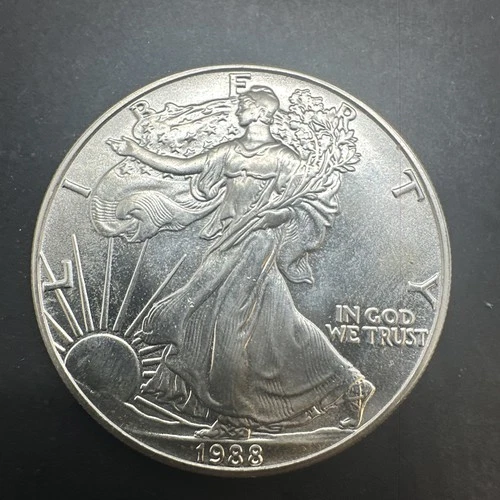 1 Oz .999 Fine Silver 1988 Walking Liberty Eagle One Dollar Coin Bullion 011