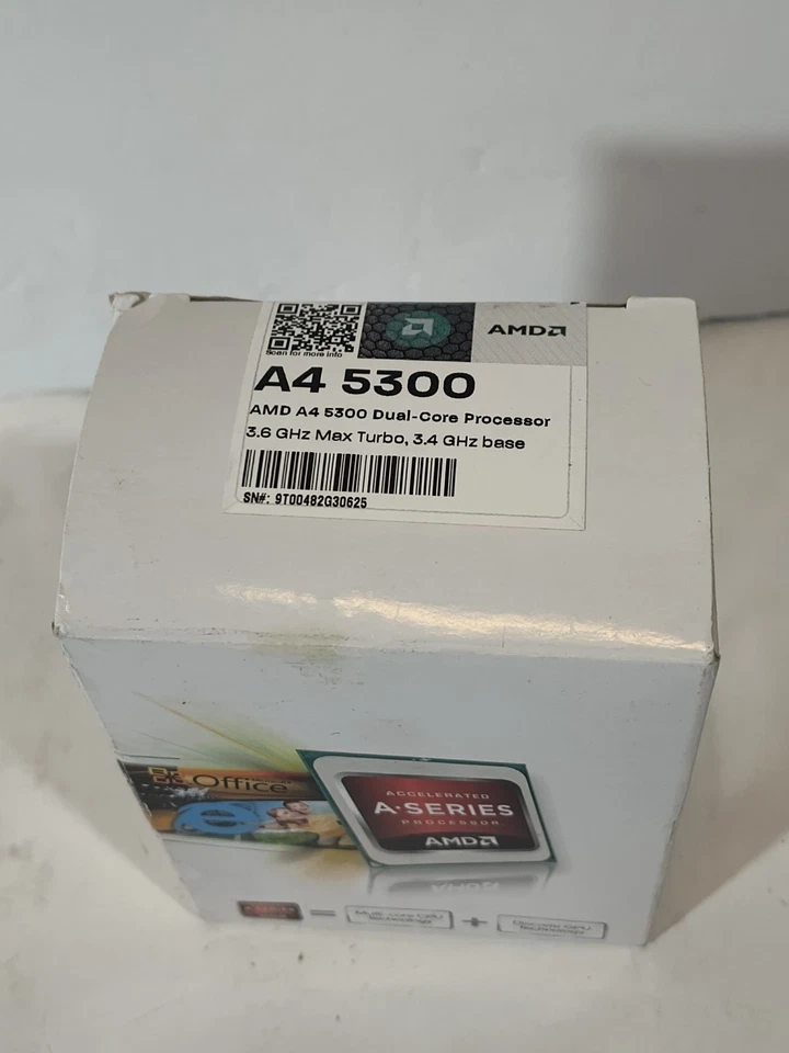 NEW AMD A4-5300  Dual-Core 3.6GHz Turbo FM2 AD5300OKHJBOX CPU Processor w/Cooler - Image 2 of 4