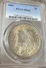 1889 Morgan Silver Dollar PCGS MS63 Philadelphia Toner