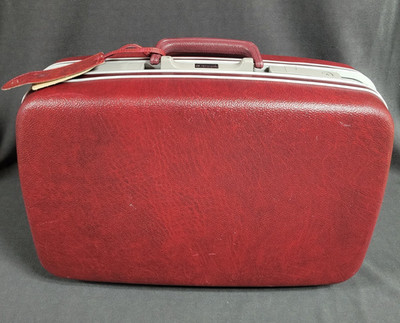 Vintage Samsonite CarryPak 46 Burgundy 19'' x 14'' x 9'' No Key - Good Condition!
