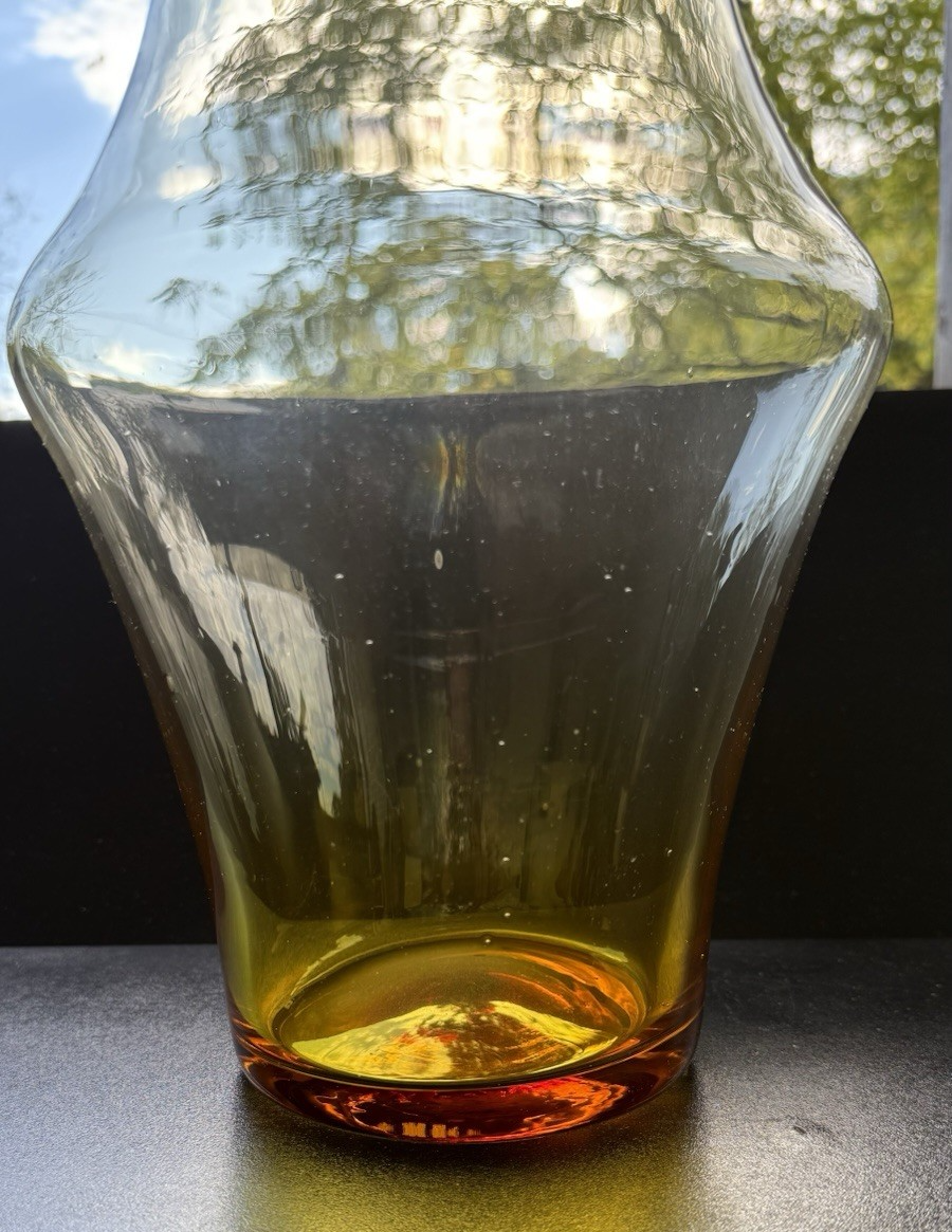 Blenko Glass Pew Pew Pew Floor Vase - Tangerine 2435 | eBay