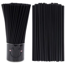 500 Pack Disposable Plastic Drinking Straws 10.3 Inch for Tumblers and Coffee