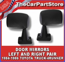 Side Door Mirror Mirrors Set For 1984-1986 Toyota Pickup Pu Truck Black Pair Side Door Mirror Mirrors Set For 1984-1986 Toyota Pickup Pu Truck Black Pair